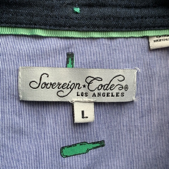 Sovereign Code beer bottle print button down shirt - Picture 4 of 9